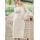 Women Slim Waist Flare Sleeve Dress